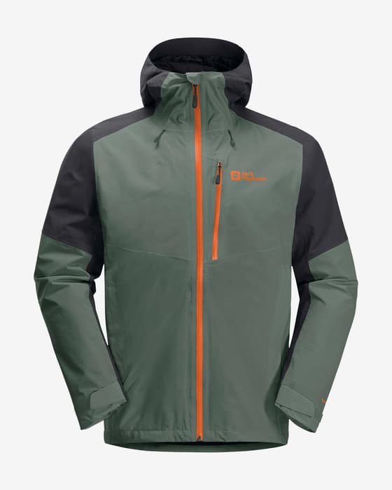 Chaqueta con capucha Jack Wolfskin Eagle Peak 2L verde bosque