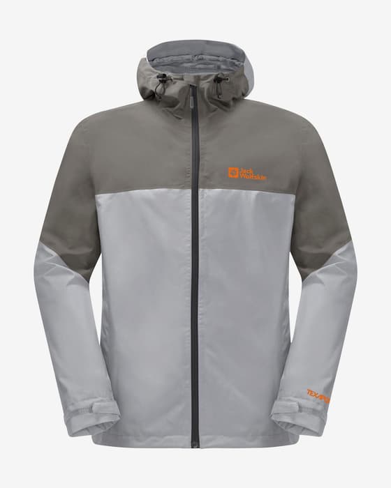 Chaqueta con capucha Jack Wolfskin Weiltal 2L verde gris claro