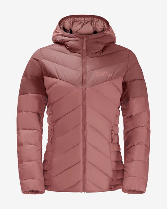 Chaqueta con capucha Jack Wolfskin Tundra Down rosáceo mujer