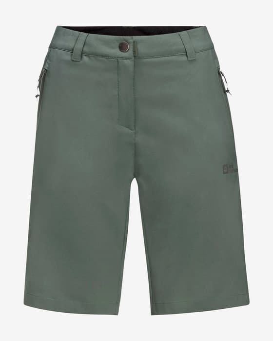 Pantalón corto Jack Wolfskin Active Track verde bosque mujer