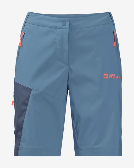Pantalón corto Jack Wolfskin Glastal azul celeste mujer