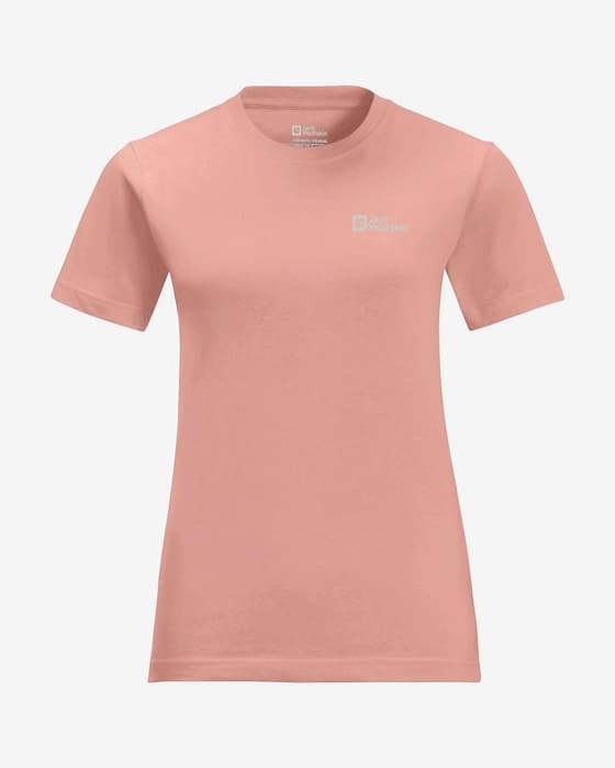 Camiseta Jack Wolfskin Essential manga corta rosa mujer