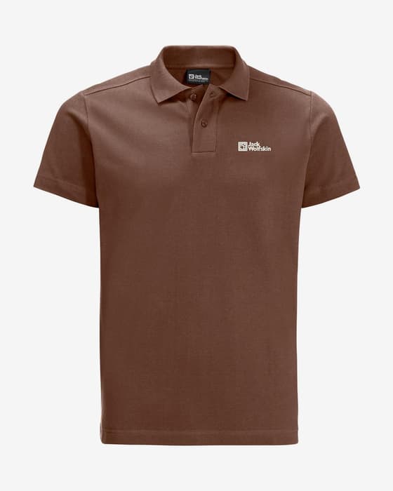Polo Jack Wolfskin Essential manga corta marrón pardo