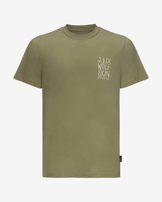 Camiseta Jack Wolfskin Jack Tent manga corta verde caqui