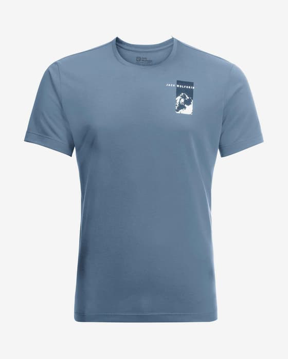 Camiseta Jack Wolfskin Vonnan Graphic manga corta azul claro