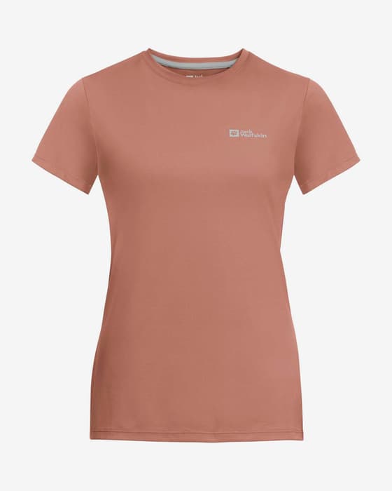 Camiseta Jack Wolfskin Prelight Trail manga corta rosáceo mujer