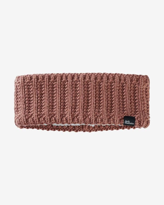 Fascia per la testa Jack Wolfskin Highloft Knit rosato donna