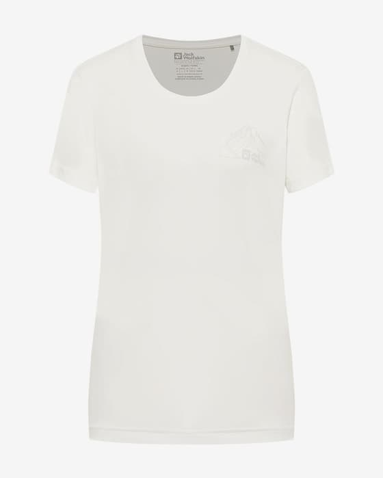 Jack Wolfskin Peak Graphic Short Sleeve T-shirt Pure White Women
