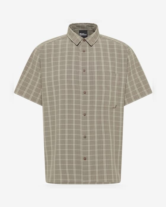Jack Wolfskin Meseta short sleeve shirt light brown grey