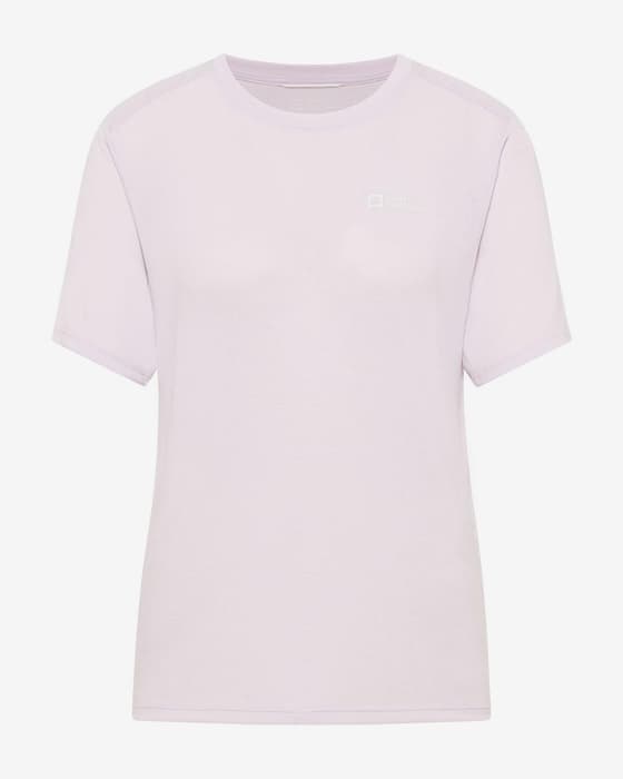 Camiseta Jack Wolfskin Vonnan manga corta blanco puro mujer