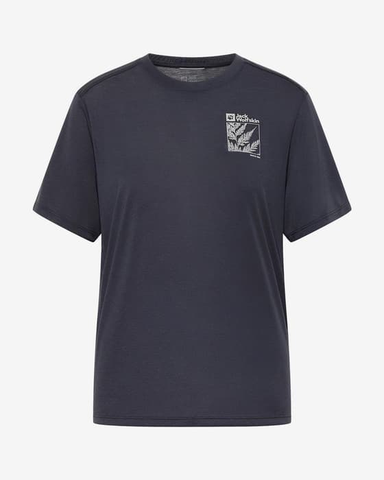 Camiseta Jack Wolfskin Vonnan Graphic manga corta negro mujer