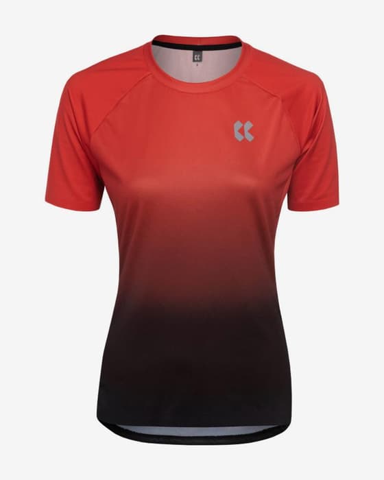Maillot Kalas Discover Z2 manche courte rouge noir femme