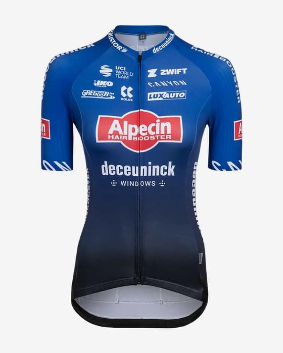 Maillot Team Alpecin-Deceuninck Elite 2023 manche courte bleu femme