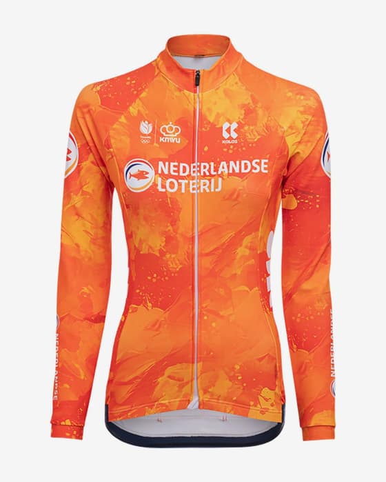 Maillot Kalas Neederand Federation manches longues orange femme