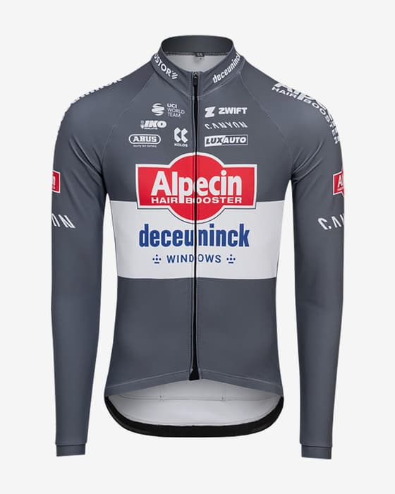 Maillot Alpecin - Deceuninck 2025 manches longues gris blanc