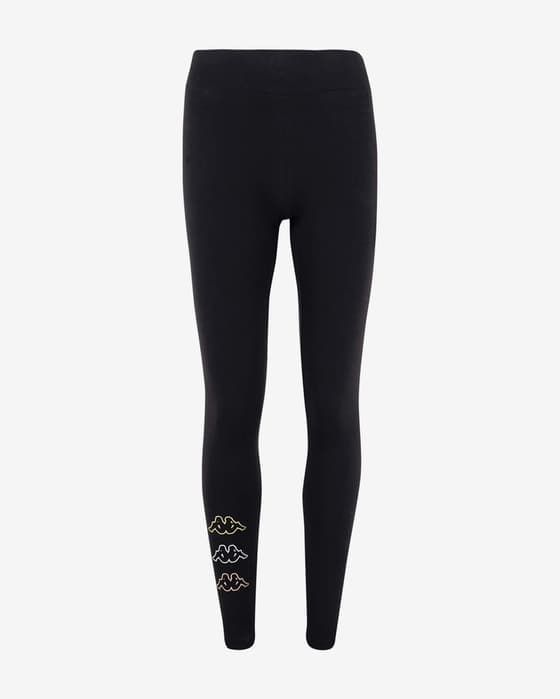 Malla larga Kappa Kikiko negro blanco mujer