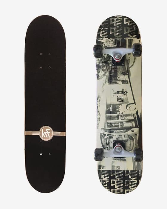 Skateboard KRF Bus Road blanc noir