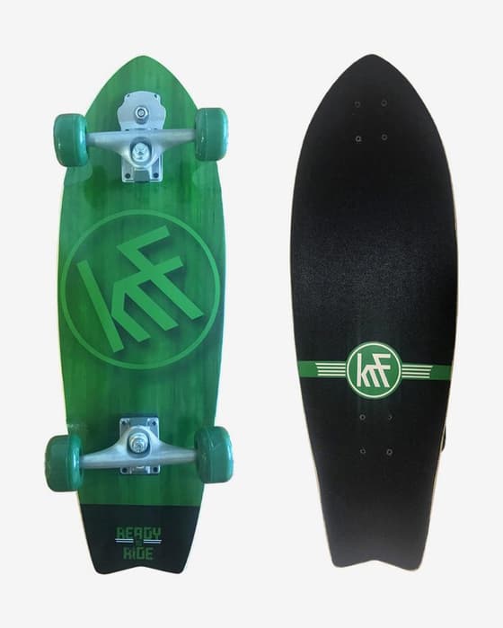 Surfskate KRF Ready to Ride vert noir