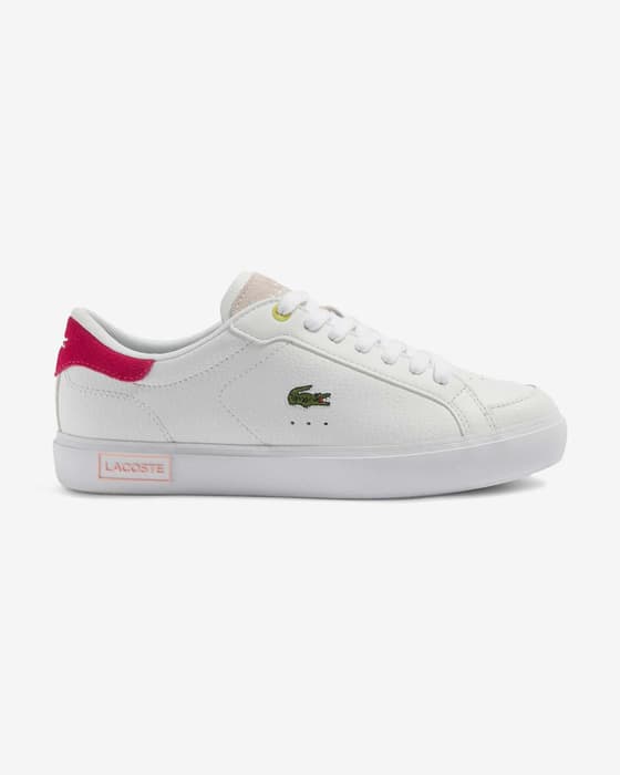 Zapatillas Lacoste Powercourt blanco rojo mujer