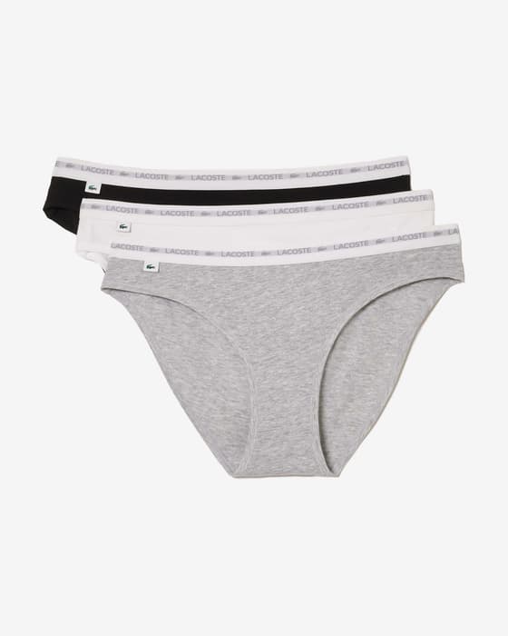Braga Lacoste Sous Vetement gris blanco negro (3 unidades)