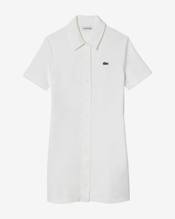 Vestido Lacoste Minimal Logo blanco mujer