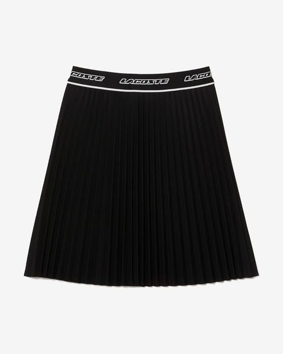 Falda Lacoste Plisada negro blanco mujer