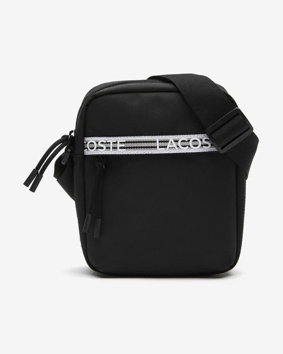 Bandolera Lacoste Neocroc negro blanco