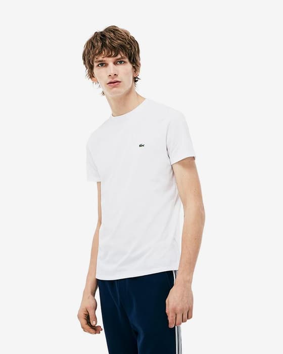 Camiseta Lacoste Pima manga corta blanco claro