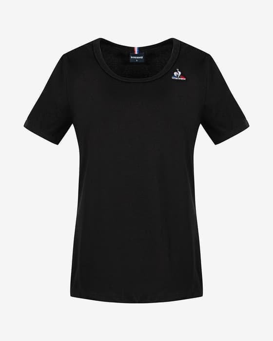 Camiseta Le Coq Sportif Essentiels Nº1 manga corta negro grafito blanco mujer