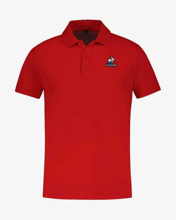 Polo Le Coq Sportif Essentials N.2 manga corta rojo