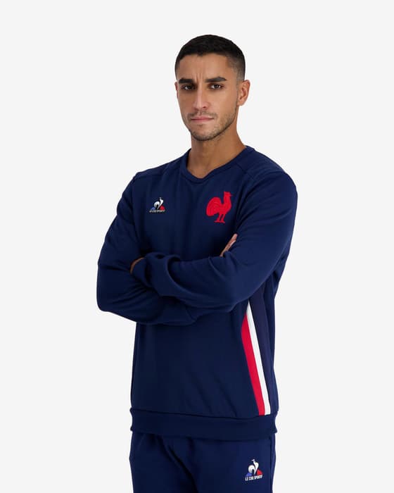 Sudadera Le Coq Sportif France XV Blue Crew azul marino rojo