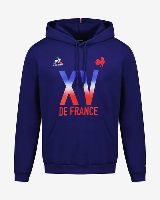 Sudadera con capucha Le Coq Sportif XV De France Fanwear azul marino rojo blanco
