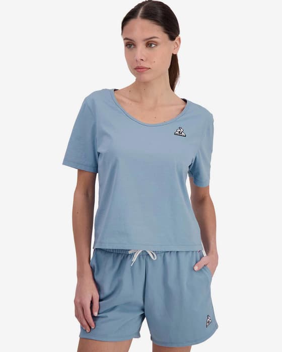 Le Coq Sportif Essentials N1 t-shirt kurzarm blau damen
