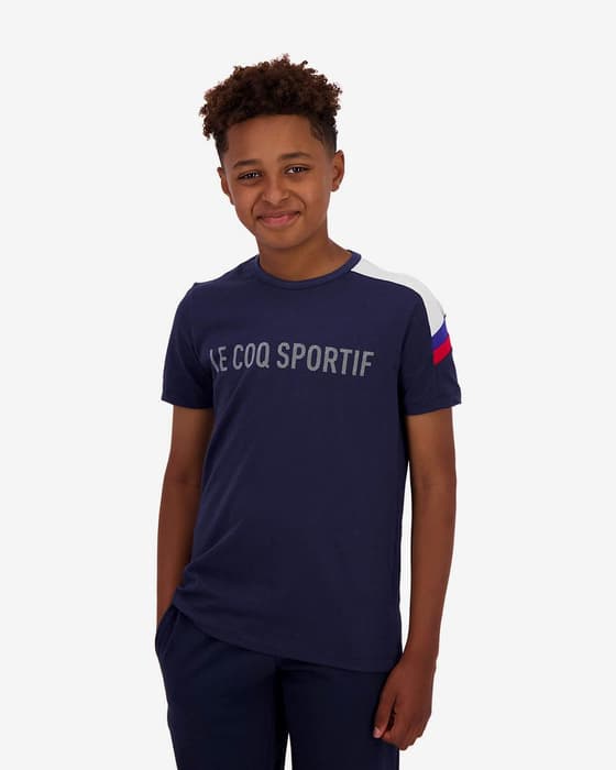 Le Coq Sportif Mini Moi Tri N2 Short Sleeve T-Shirt Dark Blue Kids