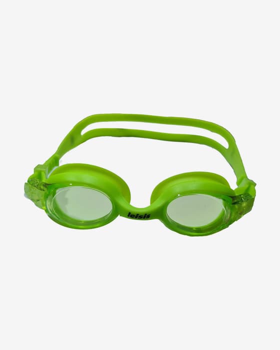 Gafas de natación Leisis Nessy Monobloc verde con lentes de policarbonato infantil