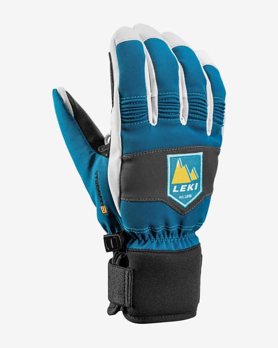 Guantes Leki Patrol 3D PrimaLoft azul blanco negro infantil