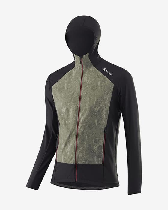 Giacca con cappuccio Löffler Hoody verde oliva