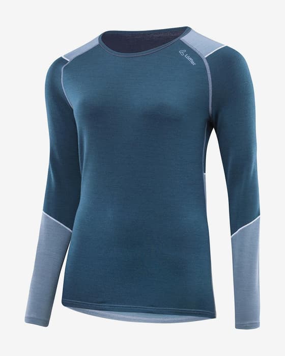 Camiseta interior Löffler SH Transtex Merino manga larga azulado mujer
