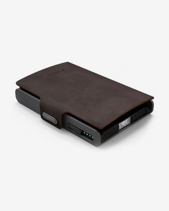 Cartera Led Lenser Wallet con linterna + protector de tarjetas 150 lúmenes marrón