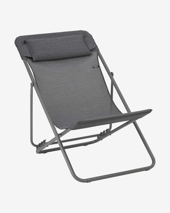 Lafuma Mobilier Maxi Transat + Batyline Duo Klappstuhl dunkelgrau