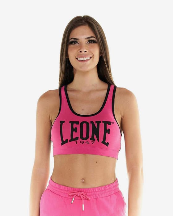 Sujetador Leone 1947 Logo rosa negro