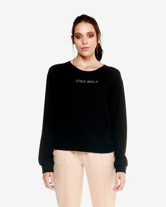 Sudadera Leone 1947 Winter Chic Boxing negro mujer