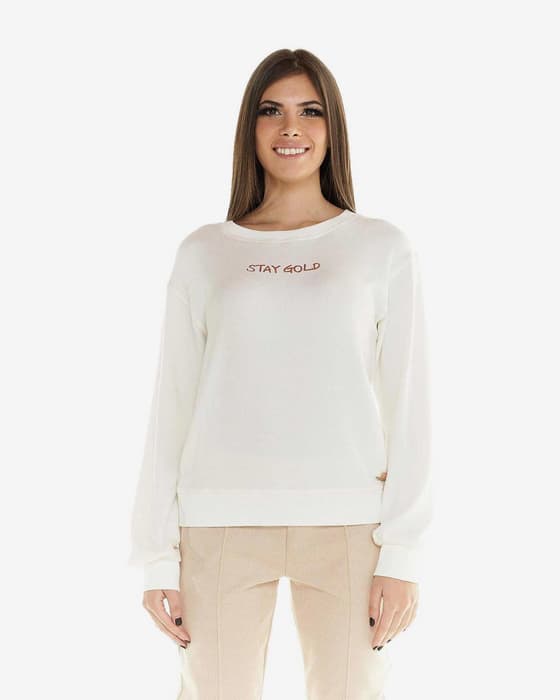 Sudadera Leone 1947 Winter Chic Boxing blanco mujer