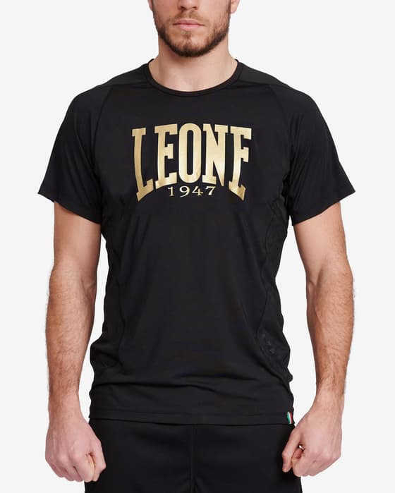 Camiseta Leone 1947 DNA manga corta negro dorado