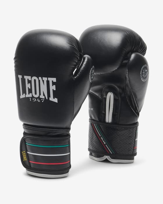 Leone 1947 Boxing Flag Style Handschuhe 10 oz Schwarz Weiß