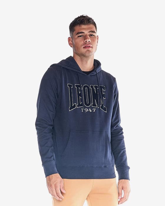 Sudadera con capucha Leone 1947 College Medium azul oscuro negro
