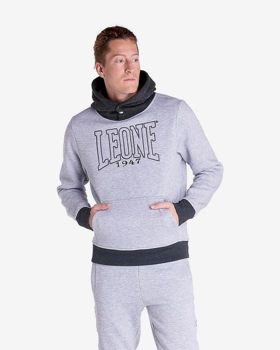 Sudadera con capucha Leone 1947 Work Leisure gris claro gris oscuro