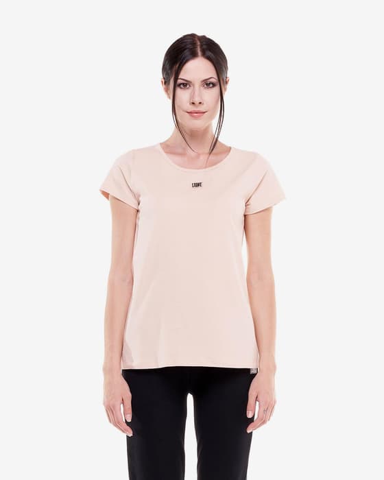 Camiseta Leone 1947 Basic Lead manga corta rosa claro mujer