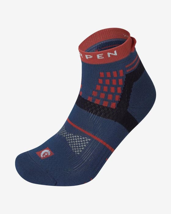 Calcetines Lorpen T3 Trail Running Padded Eco azul marino rojo
