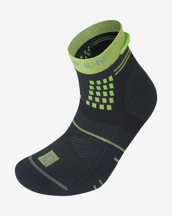 Calcetines Lorpen T3 Trail Running Padded Eco negro verde mujer